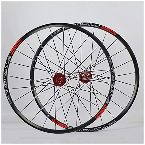 Mountain Bike Wheel : MZPWJD Cycling Wheels MTB Bicycle Wheelset 26 / 27.5 Inch Disc Brake Mountain Bike Rim Quick Release Sealed Bearings Hubs 7-11 Speed Cassette Freewheel 24 Spoke (Color : Red, Size : 27.5inch)