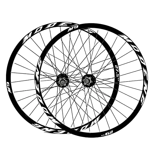 Mountain Bike Wheel : MZPWJD Cycling Wheels MTB Bike Wheels 26 27.5 29 Inch Cycling Wheel 32 Spokes Quick Release Bicycle Wheel Double Wall Rims Disc Brake For 8 9 10 Speed Cassette Flywheel (Color : White, Size : 27.5in)