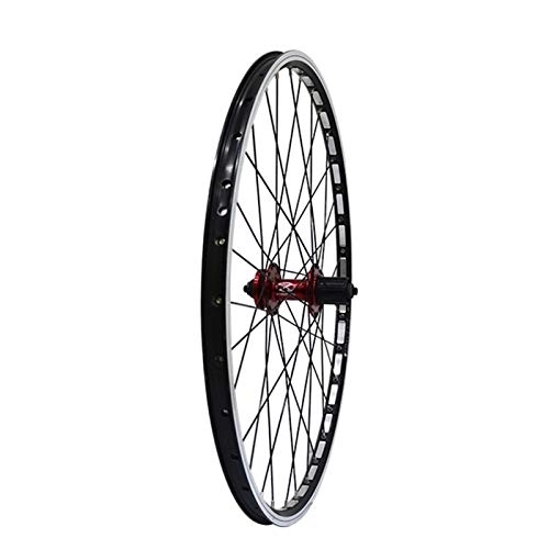 Mountain Bike Wheel : MZPWJD Front And Rear Wheel 26" Bike Wheel Set MTB Double Wall Alloy Rim V / Disc Brake 7-11 Speed Sealed Bearings Hub Quick Release 32H 4 Colors (Color : Red hub rear)