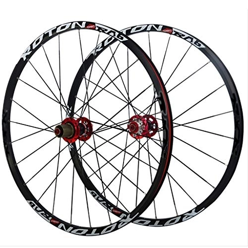 Mountain Bike Wheel : MZPWJD Mountain Bike Wheelset Bicycle Wheels Double Wall Alloy Rim Carbon Drum F2 R5 Palin Bearing Quick Release Disc Brake 24H 11 Speed 1820g (Color : A, Size : 26inch)
