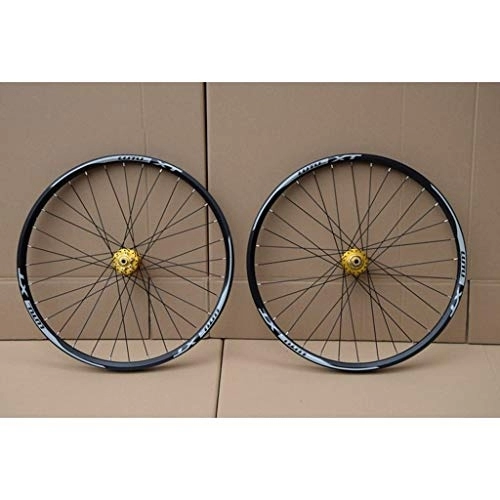 Mountain Bike Wheel : MZPWJD MTB Bicycle Wheelset 26 27.5 29 In Mountain Bike Wheel Double Layer Alloy Rim Sealed Bearing 7-11 Speed Cassette Hub Disc Brake 1100g QR (Color : A, Size : 27.5inch)
