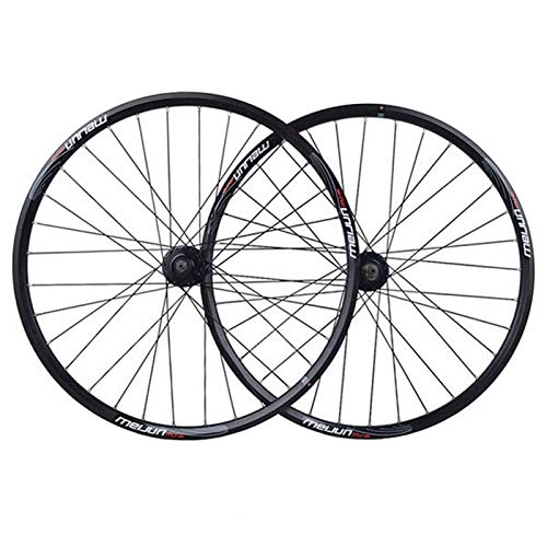 Mountain Bike Wheel : MZPWJD MTB Disc Brake Wheel Set 26 Inch Mountain Bike Bicycle Rims QR For 7 / 8 / 9 / 10 Speed Cassette 32 Spoke (Color : Black, Size : 26")