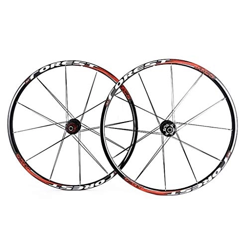 Mountain Bike Wheel : MZPWJD MTB Mountain Bike Wheel Front 2 Rear 5 Sealed Bearing hub disc wheelset Wheels 26 27.5 inch Flat Spokes (Color : White, Size : 26inch)