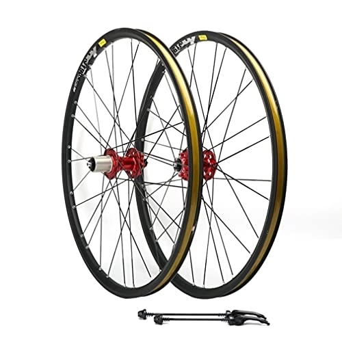 Mountain Bike Wheel : MZPWJD Rims 26 / 27.5" Mountain Bike Wheelset Flat Spokes Bicycle Rim MTB Disc Brake Quick Release Wheels 28H Hub For 7 / 8 / 9 / 10 / 11 Speed Cassette Flywheel 1980g (Color : Black, Size : 29'')