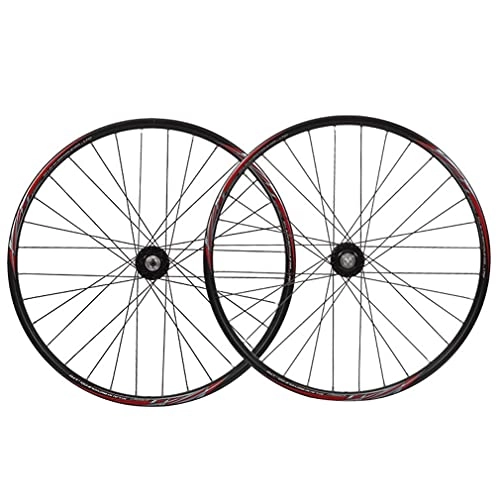 Mountain Bike Wheel : MZPWJD Rims Bicycle Rim 32 Holes 26" Mountain Bike Wheelset MTB Disc Brake Wheels Quick Release Hub For 7 / 8 / 9 / 10 Speed Cassette 2118g (Color : Black, Size : 26 inch)