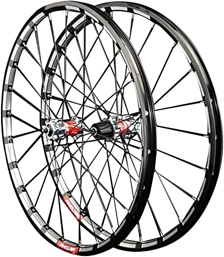 Mountain Bike Wheel : MZPWJD Rims Mountain Bike Wheelset 26" 27.5" 29" Bicycle Rim MTB Disc Brake Wheels Quick Release 24 Holes Cassette Hub For 7 / 8 / 9 / 10 / 11 / 12 Speed 1750g (Color : Red, Size : 29 inch)