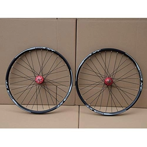 Mountain Bike Wheel : MZPWJD Rims Mountain Bike Wheelset 26 / 27.5 / 29 Inch Disc Brake Bicycle Wheel Double Wall Alloy Rim MTB QR 7 / 8 / 9 / 10 / 11 Speed 32H Sealed Bearing (Color : A, Size : 29")