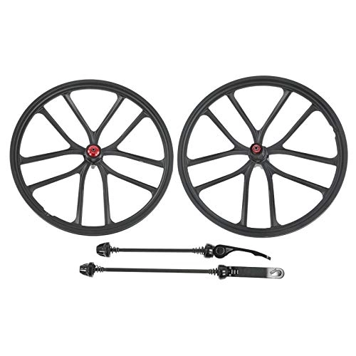 Mountain Bike Wheel : NDNCZDHC Mountain Bike Wheelset 20in, Aluminum Alloy Rim Disc Brake Wheelset, Quick Release Front Rear Wheels Black Bike Wheels, Fit High End 20in Bikes