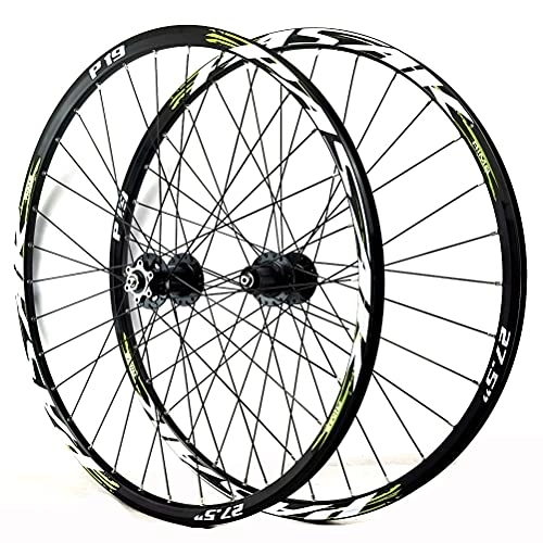 Mountain Bike Wheel : NEZIAN Mountain Bike Wheelset 26" / 27.5" / 29" Disc Brake Quick Release Front Rear Black Bicycle Wheels Aluminum Alloy Rim 32H Fit 7 / 8 / 9 / 10 / 11 Speed Cassette (Color : C, Size : 27.5inch)
