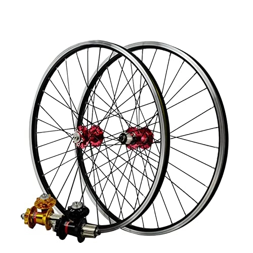Mountain Bike Wheel : NNHH Wheelset 26 27.5 29er Wheels Hubs Four Sealed Bearing 041 / 042 32holes Mountain Bike Wheel For 7-8-9-10 Speed Cassette (Color : 29 Black, Hub Type : 041 042SB)