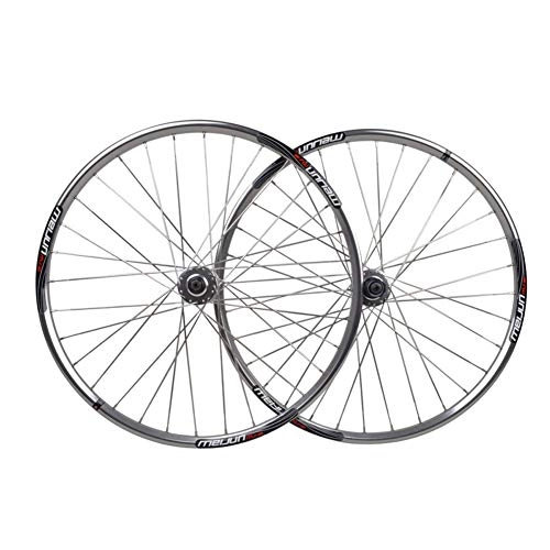 Mountain Bike Wheel : Nologo 26 Inch Mountain Wheel Bike Disc Brake Wheel Front Wheel Rear Wheel Flat Spokes Polished Silver Wheel Stainless Steel Flat Spokes