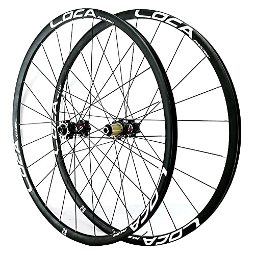 Mountain Bike Wheel : OPARIA 26 / 27.5 / 29" Front and Rear Wheelset Thru Axle Mountain Bike Aluminum Alloy MTB Rim Disc Brake MTB Road Wheel 24 Holes for 8 9 10 11 12 Speed (Color : Silver, Size : 27.5in)