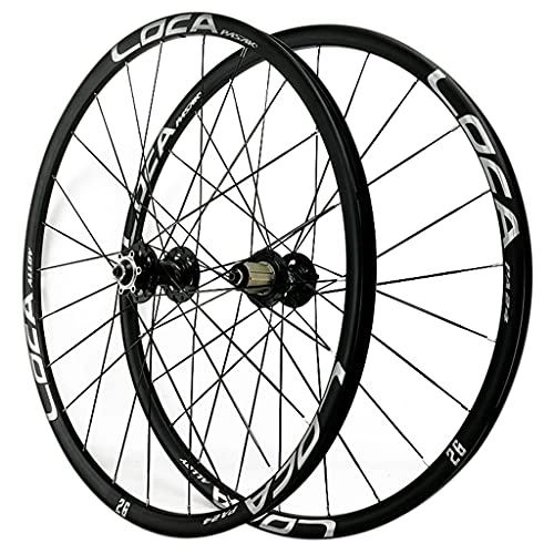 Mountain Bike Wheel : OPARIA Mountain Bike Wheelset 26 / 27.5 / 29 Inch Ultralight Aluminum Alloy Rim 24 Holes Disc Brake Quick Release Front + Rear MTB Wheels 8 9 10 11 12 Speed (Color : Silver, Size : 29in)