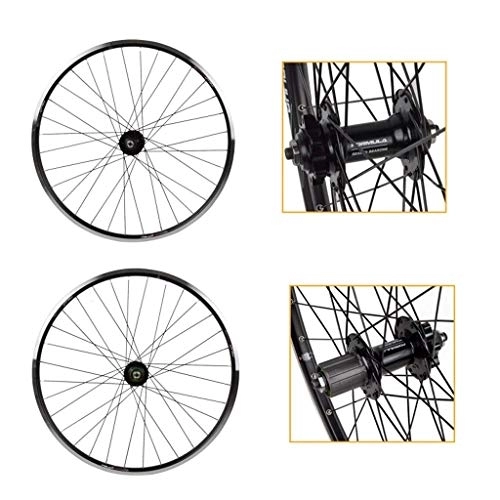 Mountain Bike Wheel : Outdoor Mountain Bike Bicycle Wheelset 26 Inch, Double Wall MTB Rim Quick Release Bike V Brake Disc Brake Hybrid 7 8 9 10 Speed 32 Holes Training