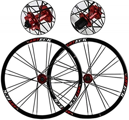 Mountain Bike Wheel : OYY Manufacture Wheels 26 inch aluminum alloy bicycle rims, mountain bike wheelset double-walled disc brake quick release wheels rear wheel front wheel Palin Bearing 7 / 8 / 9 / 10 speed 24H (Color : B)