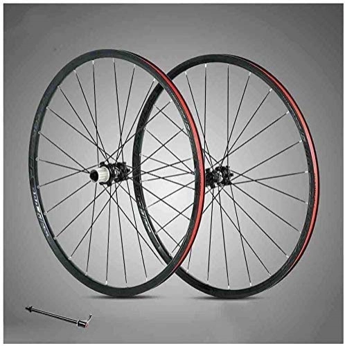 Mountain Bike Wheel : OYY Manufacture Wheels 29 inch bicycle wheelset double wall aluminum alloy mountain bike wheels rim disc brake quick release 24 holes 8, 9, 10, 11 speed (Color : 27.5in)
