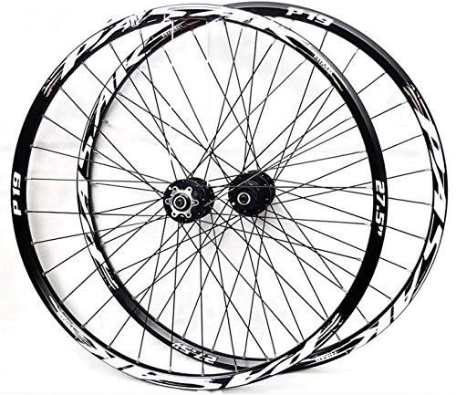 Mountain Bike Wheel : OYY Manufacture Wheels Bike Wheelset, 26 / 27.5 / 29 inch Mountain Bike Wheel Brake Wheel Set Quick Release Palin Bearing 7, 8, 9, 10, 11 Speed, black (Color : 27.5)