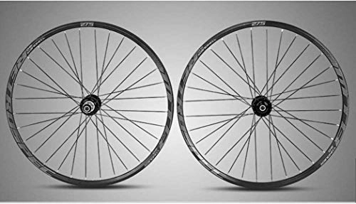 Mountain Bike Wheel : OYY Manufacture Wheels Mountain bike wheel 27.5 / 29 inches, double-walled cassette hub bicycle wheelset disc brake hybrid Fast release 32 holes 8, 9, 10, 11 speed (Color : 27.5in)