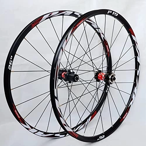 Mountain Bike Wheel : PASAK Lightweight Aluminum MTB Bike Wheels for Cycling (29"(29er) with Black Hub)