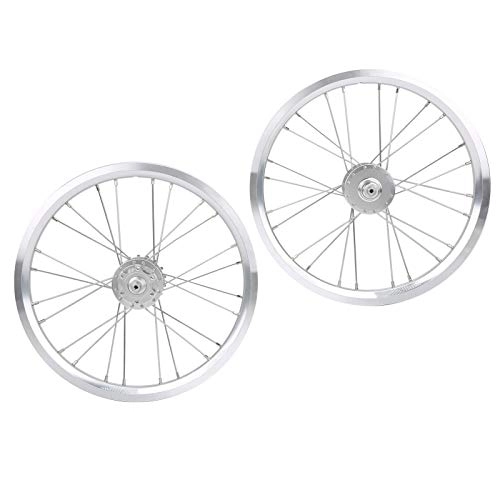 Mountain Bike Wheel : Pwshymi Three Speed Change Cycling Wheels V Brake 16in for Mountain Bike for Hiking(Silver)