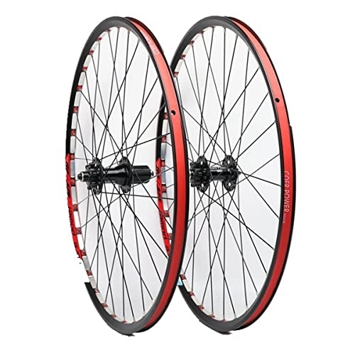 Mountain Bike Wheel : QERFSD Bike Wheelset 26 Inch Mountain Cycling Wheels, Aluminum Alloy Disc Brake Fit For 7-11 Speed Freewheels Quick Release Bicycle Accessory