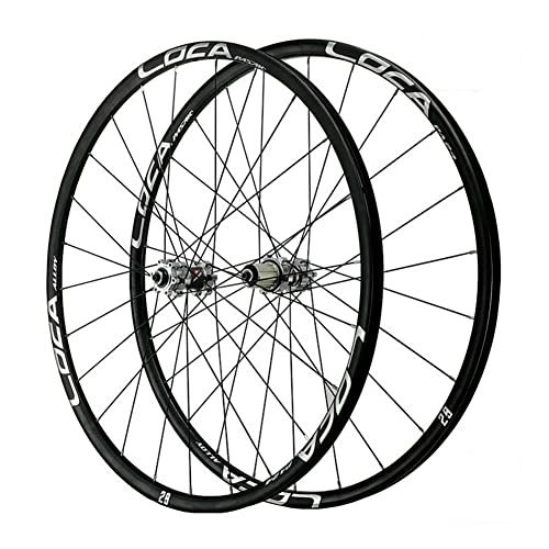 Mountain Bike Wheel : QHYRZE 26 27.5 29 Inch Mountain Bike Wheelset MTB Rim Disc Brake Bicycle Wheel Set Quick Release Hub 24H 7 / 8 / 9 / 10 / 11 / 12 Speed Cassette 1680g Silver (Size : 27.5'')