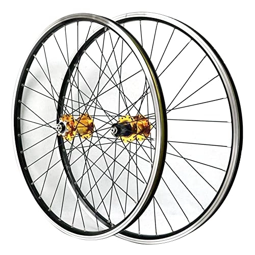 Mountain Bike Wheel : QHYRZE 26" 27.5" 29" Mountain Bike Wheelset MTB Wheel Set Bicycle Rim V Brake Disc Brake Quick Release Hub 32 Holes For 7 8 9 10 11 12 Speed Cassette 2200g (Size : 27.5'')