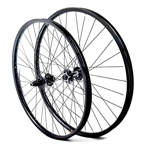 Mountain Bike Wheel : QHYRZE Mountain Bike Wheelset 27.5" 29" MTB Rim Disc Brake Bicycle Wheelset Thru Axle 32 Holes Hub For XD 12 Speed Cycling Wheel Set 1955g (Size : 27.5'', Thru Axle : 110 / 142MM)