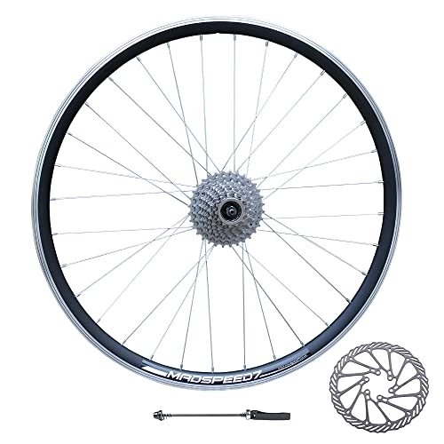 Mountain Bike Wheel : QR 27.5" (ETRTO 584x19) MTB Mountain Bike REAR Wheel + 9 speed Freewheel (13-32t) + 160mm Disc Rotor - Sealed Bearing (6 Bolt) Disc Brake Hub (Very Smooth hub) - Double Wall – 32x Silver Spokes