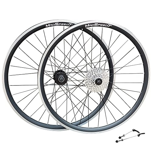 Mountain Bike Wheel : QR 29" 29er (ETRTO 622x19) MTB Mountain Bike Wheel Set + 10 speed cassette (11-36t) - Rim & Disc Brake Compatible - Sealed Bearings Hubs (Very Smooth Hubs) - Double Wall
