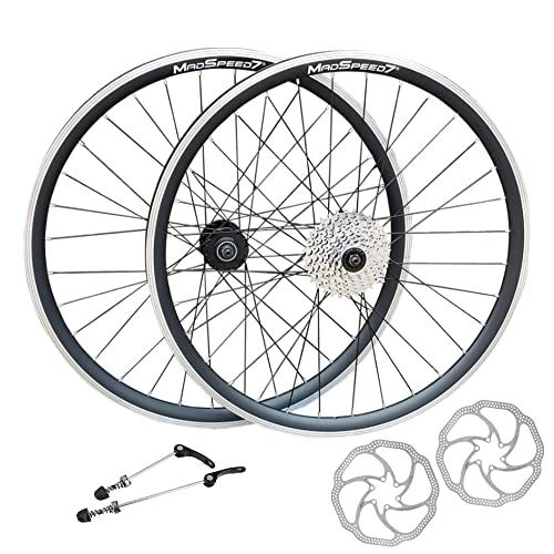 Mountain Bike Wheel : QR 29" 29er (ETRTO 622x19) MTB Mountain Bike Wheel Set + 9 Speed Cassette (11-32t) + 160mm Disc Brake Rotors - Sealed Bearings Hubs (Very Smooth Hubs) - Double Wall