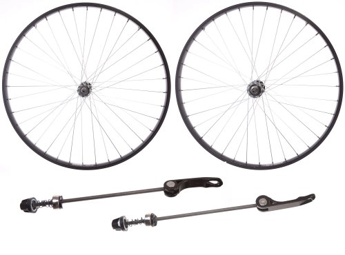 Mountain Bike Wheel : Quando PAIR 26" QUICK RELEASE CASSETTE BLACK RIM MOUNTAIN BIKE WHEELS ETRTO 599X20