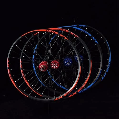 Mountain Bike Wheel : Quick Release Disc Brake 32H MTB Wheelset 26" 27.5" 29" Mountain Bike Wheels, High Strength Aluminum Alloy Rim Black Bike Wheel, Suitable 7-11 Speed Cassette Mountain Bike Wheelset, 26
