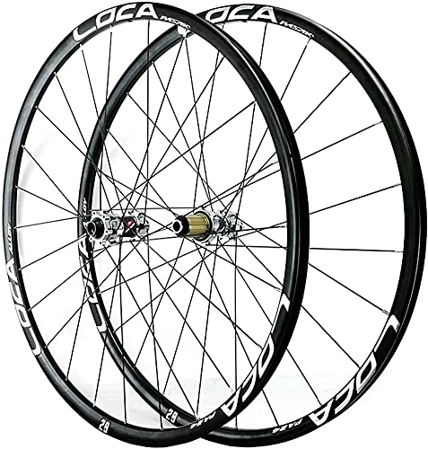 Mountain Bike Wheel : qwert Mountain Bike Wheelset To 26 / 27.5 / 29 Inch MTB Edge Disc Brake Front Wheel & Rear Wheel Wheel Through The Axis 24H 8 / 9 / 10 / 11 / 12 Tray Flywheel, 27.5in