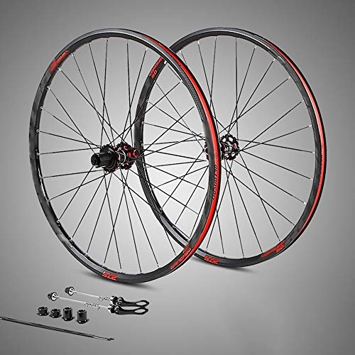 Mountain Bike Wheel : QXFJ 27.5 / 29 Inch MTB Bike Wheel, Front / Rear Wheel Ultra-Light Aluminum Four Palin Barrel Shaft Interchangeable / Front And Rear 28 Holes / Support 8-9-10-11 Speed Card Flywheel