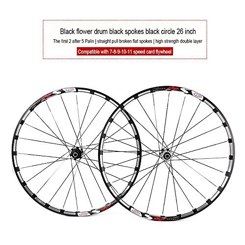 Mountain Bike Wheel : QXFJ Cycle Wheel MTB Bike Wheel Mountain Bike Wheel 26 / 27.5 Inch Mountain Bike Wheel Set Half Carbon Straight Pull Front And Rear Drums Modified 120 Ring CNC Process