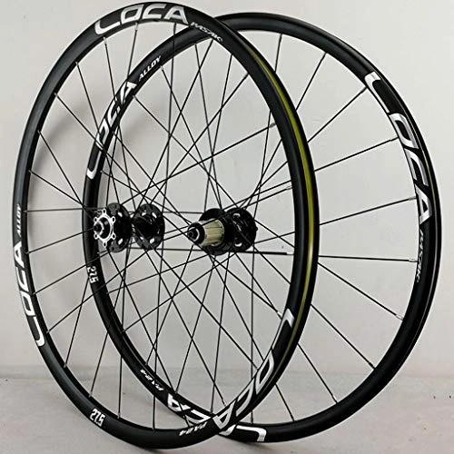 Mountain Bike Wheel : R35 Mountain Bike Quick Release Wheel Set 26" / 27.5" / 29" 24-holes 4 Bearing Disc Brake 7-12 Speed Six-claw Tower Base Black Drum+Silver Trademark(A Pair Wheels) ( Color : Black+Silver , Size : 26" )