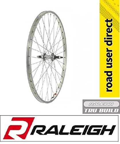 Mountain Bike Wheel : Raleigh TRU BUILD 26" Alloy Rear Mountain Bike Wheel - Freewheel Fit - Nutted - Silver - RGR810