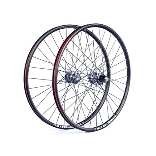 Mountain Bike Wheel : Rims 26 / 27.5 / 29" Mountain Bike Wheelset Disc Brake MTB Rim Quick Release Wheels 32H Hub For 7 / 8 / 9 / 10 Speed Cassette Flywheel 1960g (Color : Silver, Size : 27.5'')