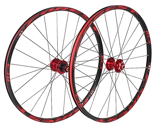 Mountain Bike Wheel : Rims Disc Brake Wheelset 26 / 27.5 Inch Mountain Bike Wheels Ultra Light MTB Rim 24 Holes 1790g Quick Release Hub For 8 / 9 / 10 / 11 Speed Cassette (Color : Red A, Size : 27.5+quot)