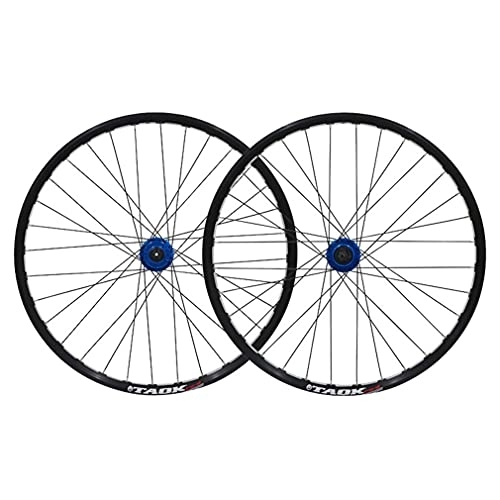 Mountain Bike Wheel : Rims Mountain Bike Wheelset 26" MTB Rim QR Quick Release Disc Brake Bicycle Wheels 32H Hub For 7 / 8 / 9 / 10 Speed Cassette 2156g (Color : Blue, Size : 26 inch)