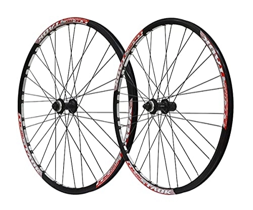 Mountain Bike Wheel : Rims Mountain Bike Wheelset 27.5Inch MTB Rim Cycling Wheel Set Centerlock Disc Brake Wheels Quick Release Hub 32H For 7 / 8 / 9 / 10 Speed Cassette Bicycle Accessory 2160g (Color : Red, Size : 27.5inch)