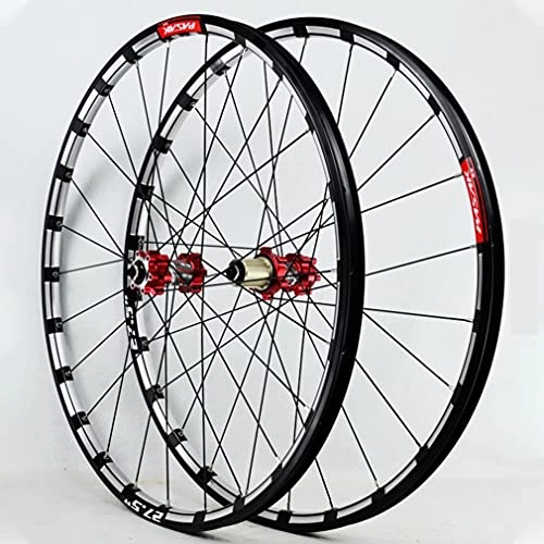 Mountain Bike Wheel : Rims Mountain Bike Wheelset Disc Brake 26" 27.5" Bicycle Rim MTB Wheels 24 Holes Hub For 7 / 8 / 9 / 10 / 11 / 12 Speed Cassette Front And Rear Wheel 1750g Bolt On (Size : 26inch, Type : Quick release)