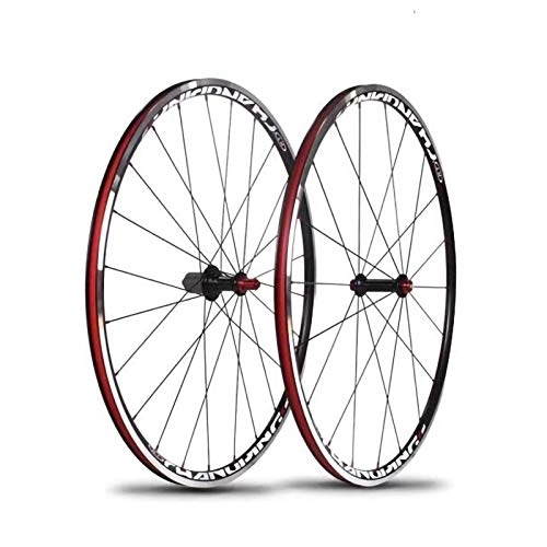 Mountain Bike Wheel : Road Bicycle Wheelset, 700C Aluminum Alloy Peilin Before 2 After 5 Compatible with 7 / 8 / 9 / 10 / 11 Speed Flywheel Suitable for Bicycles Mountain Wheel Set Black