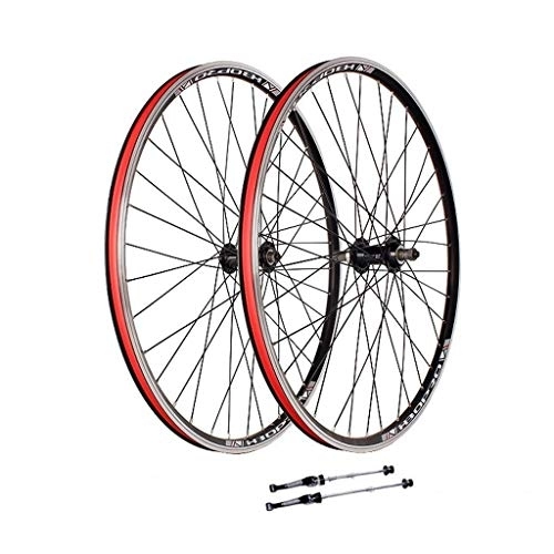 Mountain Bike Wheel : SLRMKK 26 Inch V-Brake Bike Wheelset, Double Wall Aluminum Alloy MTB Cycling Wheels Quick Release 36 Hole 6 / 7 / 8 Speed Wheels Rim