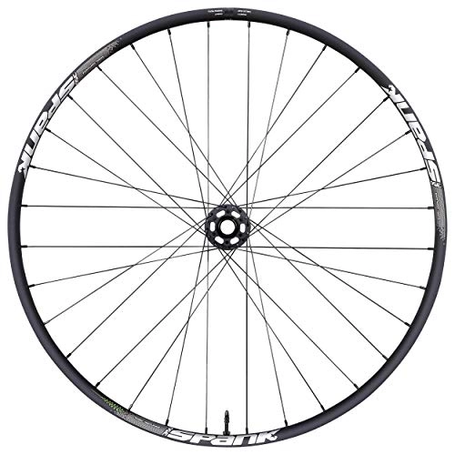 Mountain Bike Wheel : Spank 350 Vibrocore, 27.5 inches, 32H, Hub Hex Drive 20 x 110 mm + Adaptor Unisex Adult MTB Front Wheel 15 x 100 mm, Black