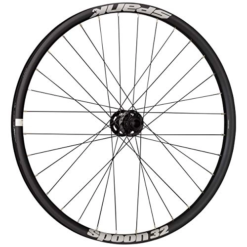 Mountain Bike Wheel : Spank Spoon32, 27.5 inches, 32H, Hub Spike 20 x 110 mm + Adap 15 x 100 Adult MTB Front Wheel Unisex, Black, 15 x 100 mm