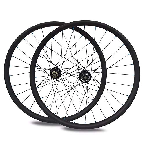 Mountain Bike Wheel : Sywtz 29er MTB Carbon Wheelset Hookless / Asymmetric Tubeless For DH / AM / XC / Enduro Mountain Bike 650B Wheelset 24 / 27 / 28 / 33 / 35 / 36 / 40 / 50mm Width (Width-24mm, Depth-24mm, Novatec D771 / D772)