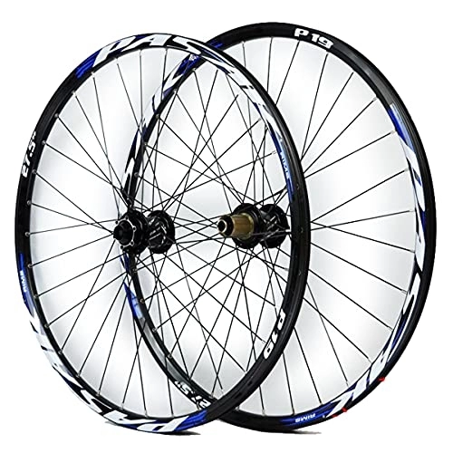 Mountain Bike Wheel : TANGIST Bike Wheelset, 26 / 27.5 / 29 Inch Mountain Cycling Wheels, Alloy Disc Brake / for 7 8 9 10 11 Speed Freewheels / Disc Brake Quick Release Axles Bicycle Accessory (Color : B, Size : 27.5IN)