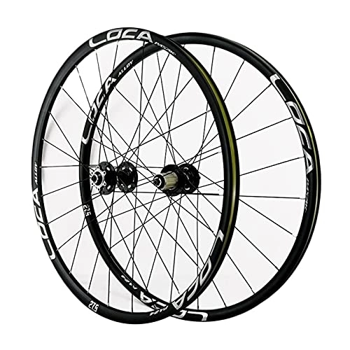 Mountain Bike Wheel : TANGIST Mountain Bike 26 27.5 29 Inch Disc Brake Wheelset, QR Wall Aluminum Alloy Bicycle Wheel Rim Hybrid / Mountain for 8 / 9 / 10 / 11 / 12 Speed (Size : 27.5IN)